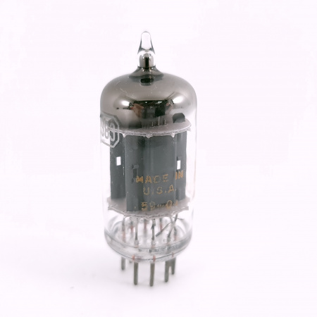 1 X 5963 RCA TUBE. 1950s PROD. 17MM PLATES. U-FOIL GETTER. 75. CH167