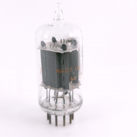1 X  12AU7A RCA TUBE. 1950s PROD. 17MM PLATES. D-G. CLEAR TOP. USED. 77. CH167