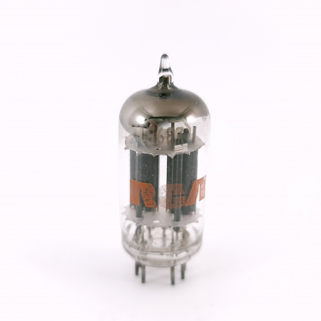 1 X 5687 RCA TUBE. 1950s TUNG-SOL PROD. 17MM BLACK PLATES. D-G. 82. CH167