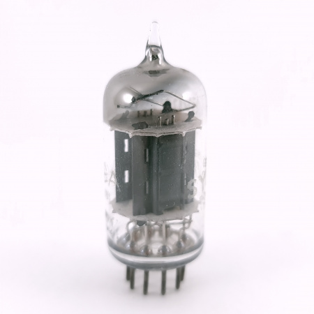 1 X 5963 SYLVANIA GOLD TUBE. 1950s PROD. 17MM PLATES. USED. 88. CH167