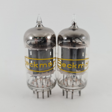 2 X 5963 BECKMAN TUBE. 1950s SYLVANIA PROD. 17MM PLATES. MATCHED PAIR. 91.CH167
