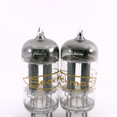 2 X 5963 BECKMAN TUBE. 1950s SYLVANIA PROD. 17MM PLATES. MATCHED PAIR. 91.CH167