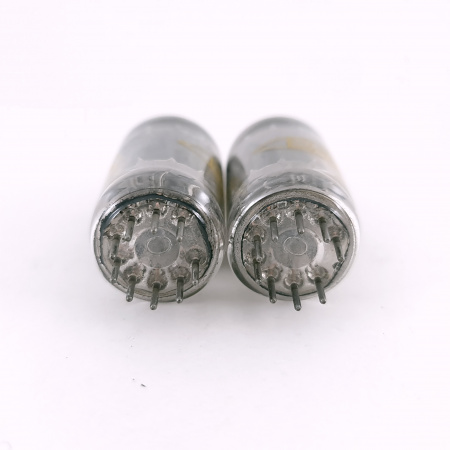 2 X 5963 BECKMAN TUBE. 1950s SYLVANIA PROD. 17MM PLATES. MATCHED PAIR. 91.CH167