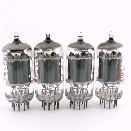 4 X 5963 BECKMAN TUBE. 1960s SYLVANIA PROD. 17MM PLATES. MATCHED QUAD. 92.CH167