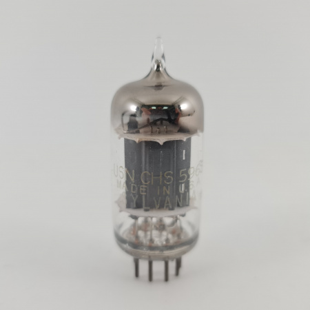 1 X 5963 SYLVANIA TUBE. 1950s PROD. 17MM PLATES. COPPER RODS. 94. CH167