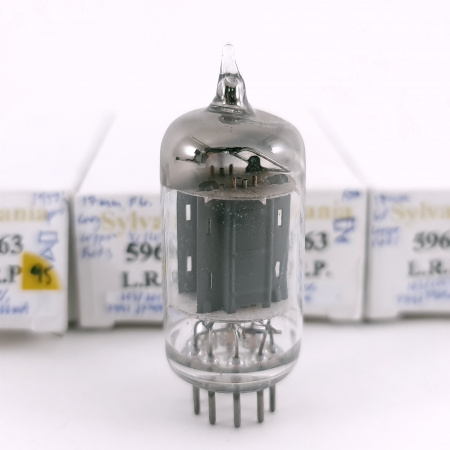 4 X 5963 SYLVANIA TUBE. 1950s PROD. 17MM GREY PLATES. MATCHED QUAD. 95. CH167