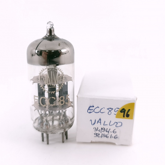 1 X ECC85 VALVO TUBE. 1960s PROD. SMOOTH PLATES. 96. CH167