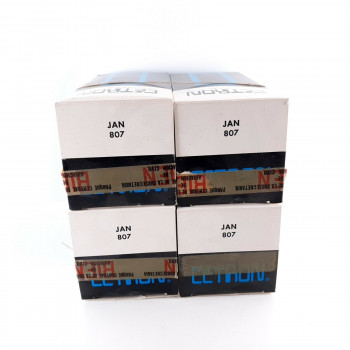 4 X JAN 807 CETRON TUBE. USA PROD. BLACK PLATES. MATCHED  QUAD. NOS/NIB. CJ  ENA