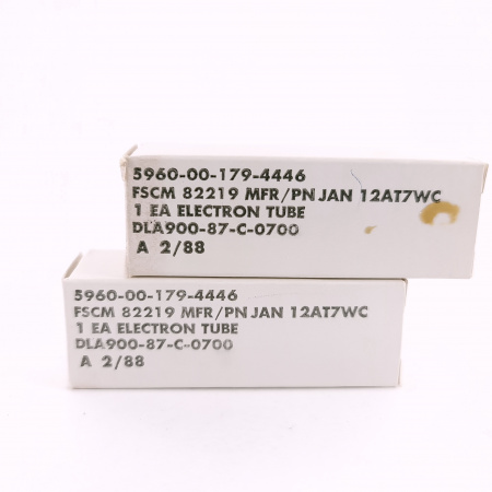 2 X 12AT7WC PHILIPS ECG TUBE. 1980s PROD. COPPER RODS. MATCHED PAIR. 97. CH167