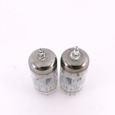 2 X 12AT7WC PHILIPS ECG TUBE. 1980s PROD. COPPER RODS. MATCHED PAIR. 97. CH167
