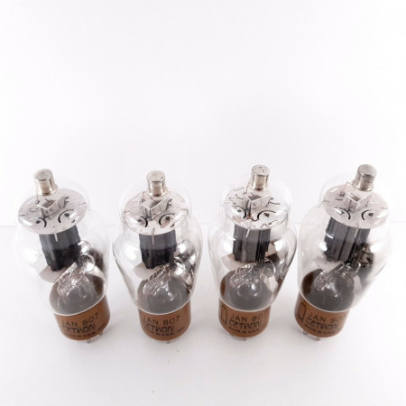 4 X JAN 807 CETRON TUBE. USA PROD. BLACK PLATES. MATCHED  QUAD. NOS/NIB. CJ  ENA
