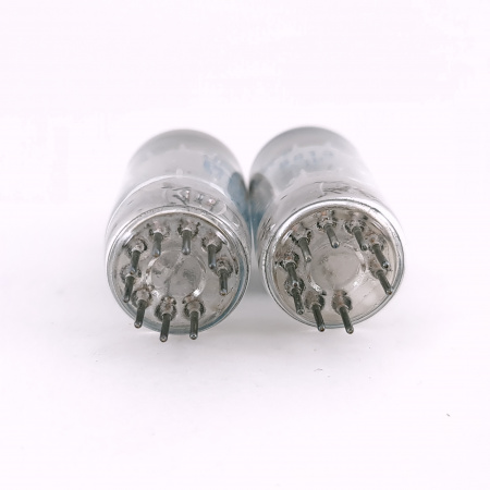 2 X 12AT7WC PHILIPS ECG TUBE. 1980s PROD. COPPER RODS. MATCHED PAIR. 98. CH167