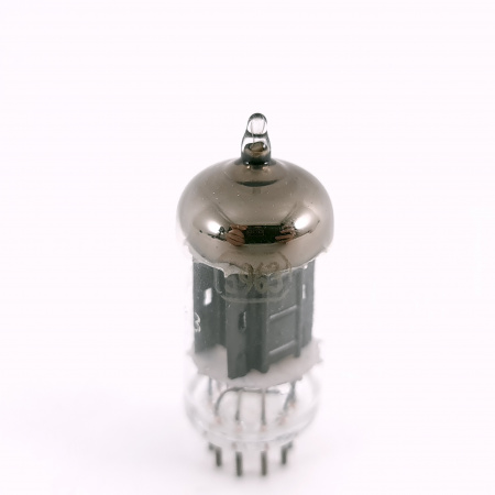 1 X 5963 GENERAL ELECTRIC TUBE. 1950s PROD. 17MM BLACK PLATES. D-G. 102. CH167