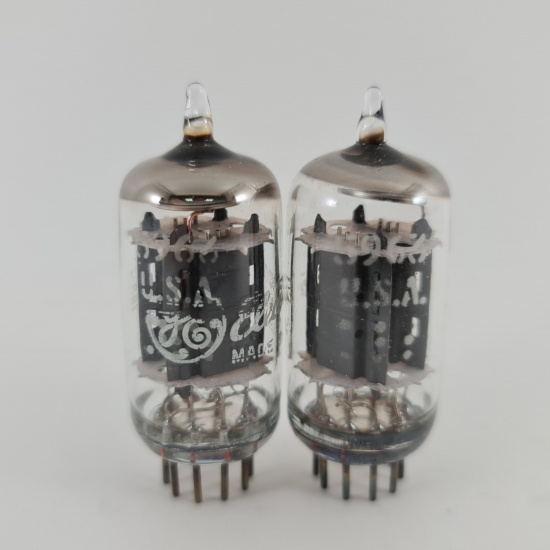 2 X 5963 GENERAL ELECTRIC TUBE. 1960s...