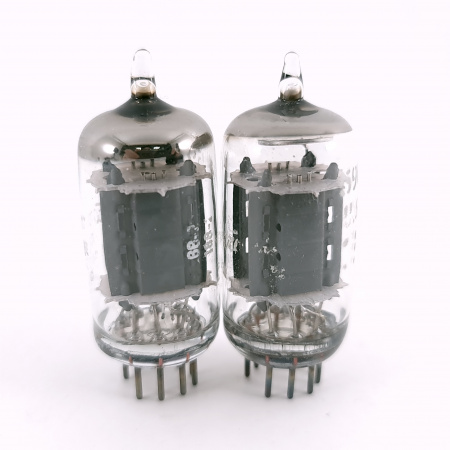 2 X 5963 GENERAL ELECTRIC TUBE. 1960s PROD. 17MM PLATES. 103. CH167