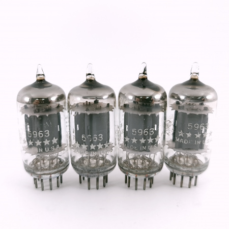 4 X 5963 GENERAL ELECTRIC TUBE. 1960s PROD. 17MM PLATES. ***** STARS. 104.CH167