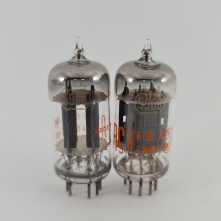 2 X 5963 RCA TUBE. 1960s PROD. 17MM PLATES. MATCHED PAIR. 106. CH167
