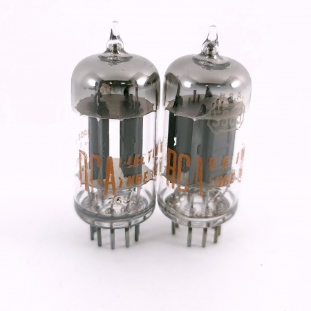 2 X 5963 RCA TUBE. 1960s PROD. 17MM PLATES. MATCHED PAIR. 106. CH167