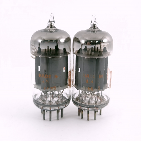 2 X 5963 RCA TUBE. 1960s PROD. 17MM PLATES. MATCHED PAIR. 106. CH167