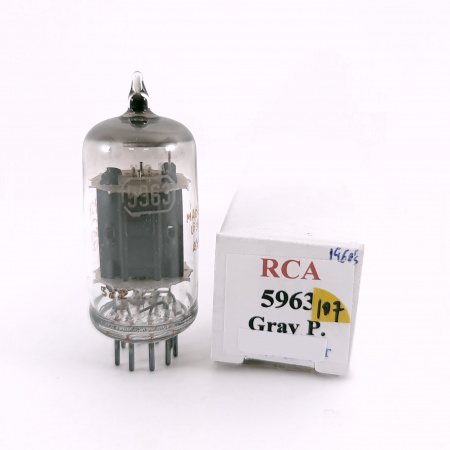 1 X 5963 RCA TUBE. 1960s PROD. 17MM PLATES. 107. CH167