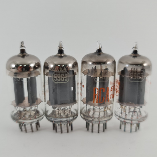 4 X 5963 RCA TUBE. 1960s PROD. 17MM...