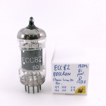 1 X ECC82 EDICRON TUBE....