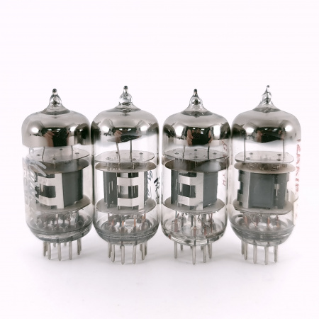 4 X 7025 / 12AX7WA SHUGUANG TUBE. 2000s PROD. 3M. MATCHED QUAD. USED. 121.CH167
