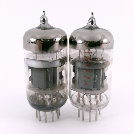 2 X 7025 / 12AX7WA SHUGUANG TUBE. 2000s PROD. 3 MICA. MATCHED PAIR. 130. CH167