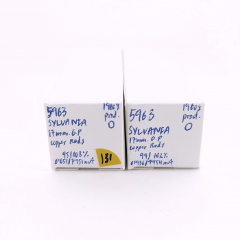 2 X 5963 SYLVANIA TUBE....