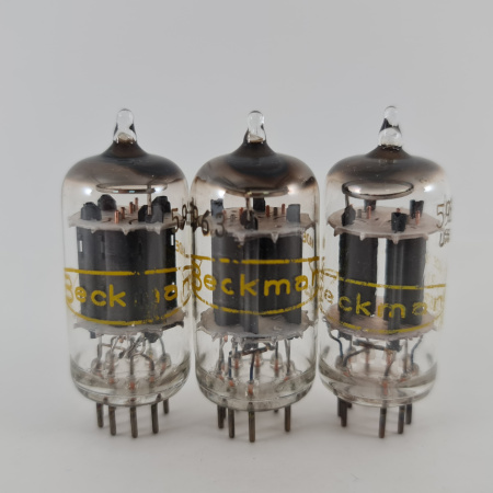 3 X 5963 BECKMAN TUBE. 1960s SYLVANIA PROD. 17MM PLATES. COPPER RODS. 135.CH167