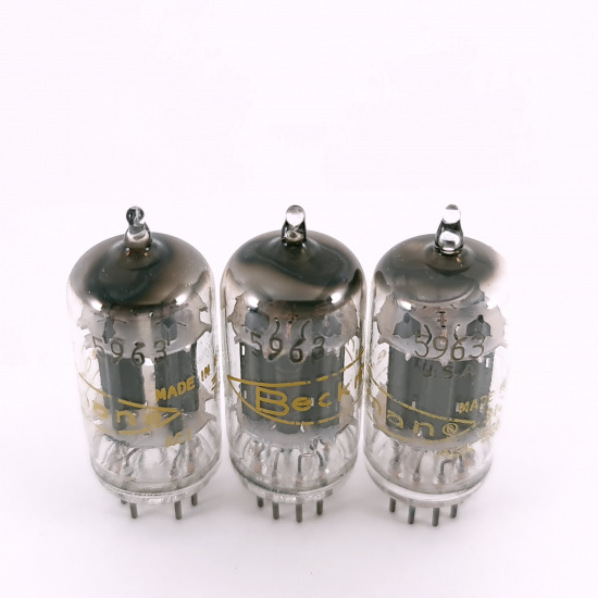 3 X 5963 BECKMAN TUBE. 1960s SYLVANIA...