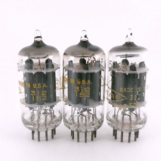 3 X 5963 BECKMAN TUBE. 1960s SYLVANIA...