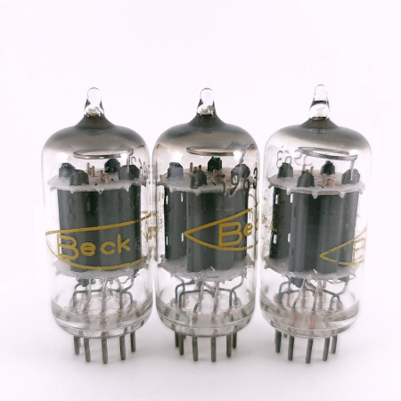 3 X 5963 BECKMAN TUBE. 1960s SYLVANIA PROD. 17MM PLATES. COPPER RODS. 135.CH167
