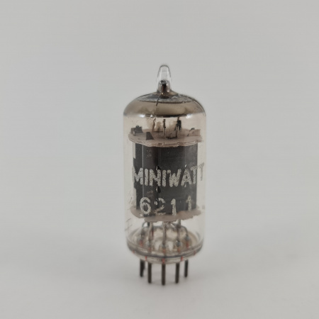 1 X 6211 MINIWATT TUBE. 1960s PHILIPS PROD. 17MM PLATES. SQ. 137. CH167