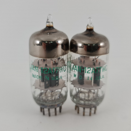 2 X 12AT7WC GENERAL ELECTRIC TUBE. 1970s PROD. MATCHED PAIR. 144. CH167