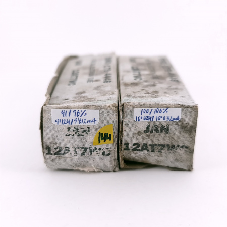 2 X 12AT7WC GENERAL ELECTRIC TUBE. 1970s PROD. MATCHED PAIR. 144. CH167