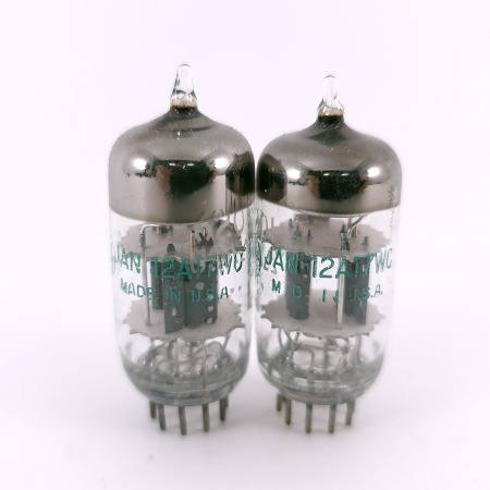 2 X 12AT7WC GENERAL ELECTRIC TUBE. 1970s PROD. MATCHED PAIR. 144. CH167