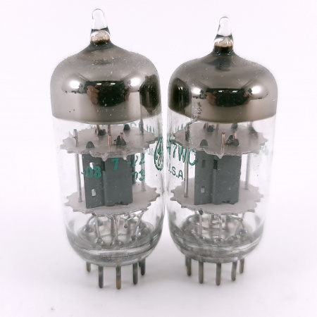 2 X 12AT7WC GENERAL ELECTRIC TUBE. 1970s PROD. MATCHED PAIR. 144. CH167