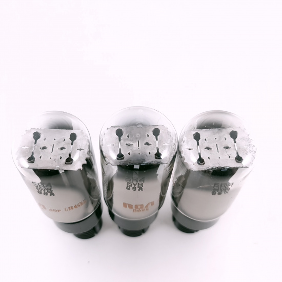 3 X 5R4GB RCA TUBE. 1980s PROD. BLACK...