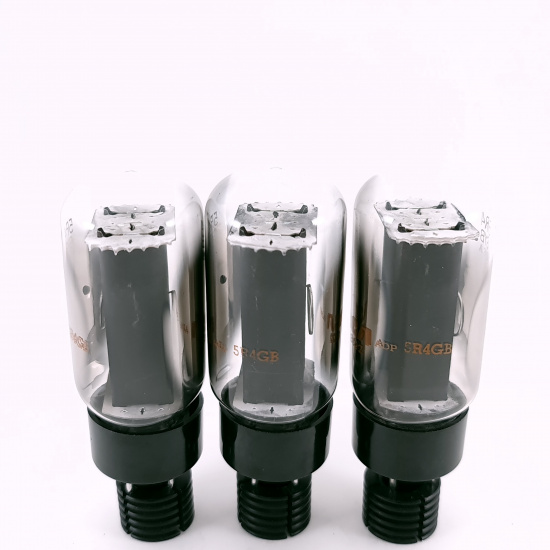 3 X 5R4GB RCA TUBE. 1980s PROD. BLACK...