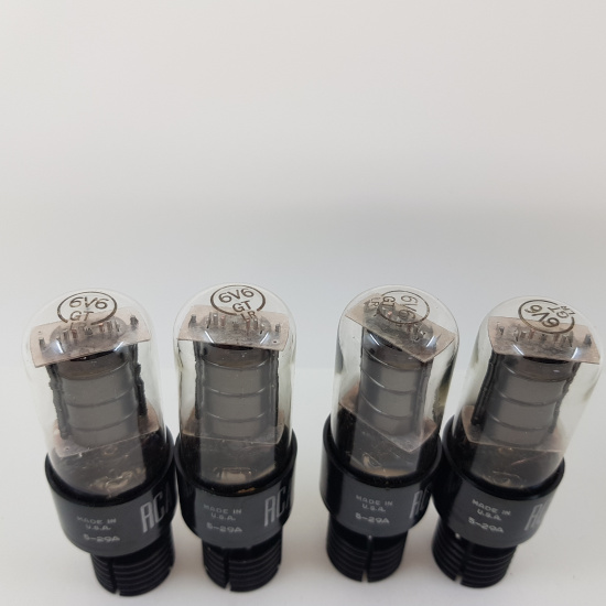 4 X 6V6GT RCA TUBE. SQUARE GETTER....