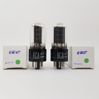 2 X 6V6GT RCA TUBE. SQUARE...
