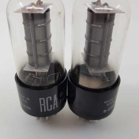 2 X 6V6GT RCA TUBE. SQUARE GETTER....