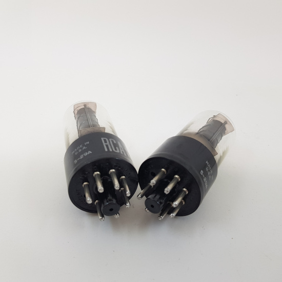 2 X 6V6GT RCA TUBE. SQUARE GETTER....