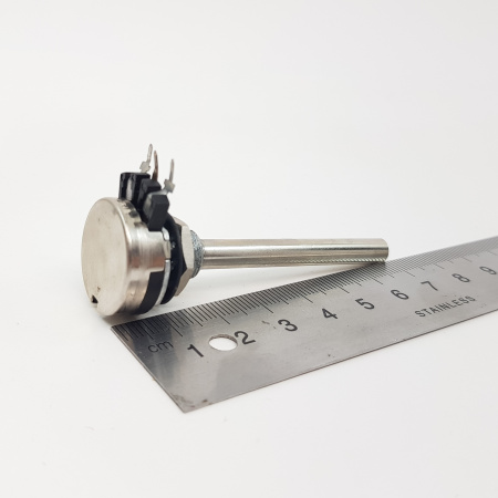 POTENCIOMETRO  CARBON PIHER POTENTIOMETER. 100K LIN S/I W/O ON/OFF. P6