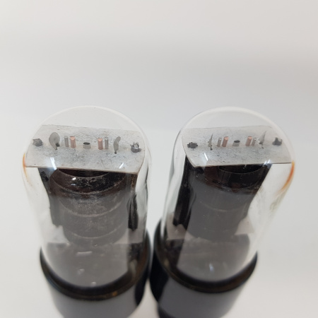 2 X 6V6GT TUBE. PHILIPS BRAND. ROUND BLACK PLATES. MATCHED PAIR CI  ENA