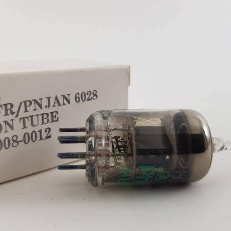 1 X  JAN 6028 PHILIPS ECG TUBE. SMOKED GLASS. BLACK PLATES. 1980s PROD. RC46