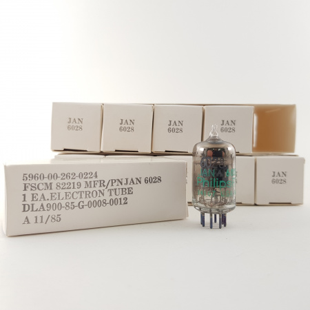 10 X  JAN 6028 PHILIPS ECG TUBE. SMOKED GLASS. BLACK PLATES. 1980s PROD. RC46