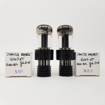 2 X JAN CQ 6SN7GT ROGERS...