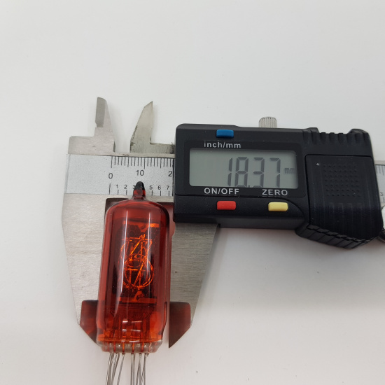 1 X RED NUMBER NIXIE TUBE. UNKNOWN...